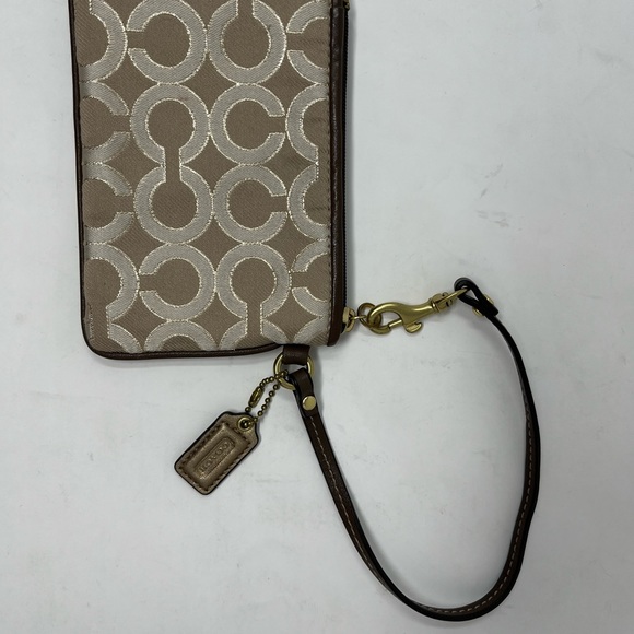 Coach Optic Wristlet Brown Bag - Picture 5 of 7